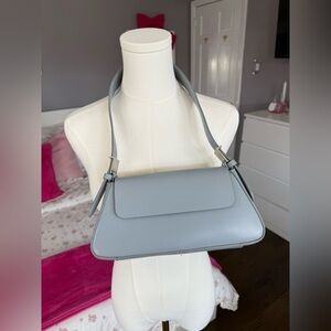 Elegant Grayish Blue Women's Shoulder Bag